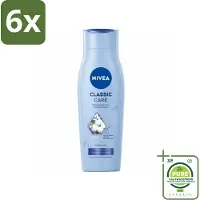 Nivea - Shampoo - Klassieke Verzorging - Gezonde Zorg - Glanzend Haar - 250 ml - Voordeelverpakking - 6 stuks - shampoo - Shampoo voor het hele gezin