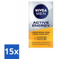 Nivea 15 x MEN - Active Energy - Gezichtscrème met Cafeïne - 50 ml - MEN Active Energy Gezichtscrème - Cafeïne Crème - Energie Crème - Huid Energie - Anti-vermoeidheid Crème