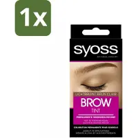 Syoss 1 x - Brow Tint Lichtbruin - Wenkbrauwverf - Langdurige Kleur - Tot 10 Toepassingen - Wenkbrauwverf - Permanent - Kleur - Langdurige Kleur - Grijze Haartjes