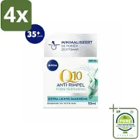 Nivea - Q10 POWER Dagcrème - Anti-Rimpel Gezichtscrème - Poriën Verfijnend - Voor gemengde tot vette huid - SPF 15 - 50 ml - Voordeelverpakking - 4 stuks - Anti-rimpel crème - Dagcrème