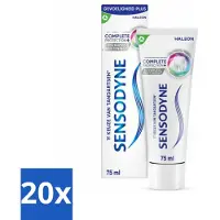 Sensodyne 20 x - Tandpasta - Complete Protection + Advanced Whitening - Witte Tanden - 75 ml - Gevoelige Tanden - Tandpasta - Whitening - Tanden Reinigen - Tanden Beschermen