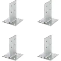 Alberts 4 x T-paaldrager mit Steg, Steg 130x80 mm, plaat 100 mm, thermisch verzinkt, voor opschroeven