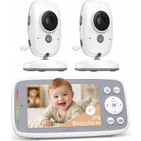 Boifun Babyfoon - Babyfoon Met 2 Camera's - Baby Monitor - Baby Camera - 4 inch Scherm - Zonder Wifi - VOX-modus - ideaal voor ouders
