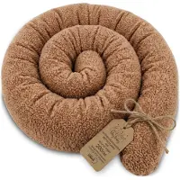Totsy Baby Zijslaper kussen Lichaamskussen 200 cm Bouclé - Lang kussen bed rol slaapkussen nek rol Decoratie voor kinderkamer Oeko-Tex certificaat Pompoen