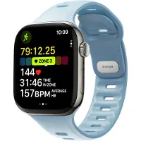 Nomad Tempo Watchband 45-46 mm – Slimme pin-en-tuck sluiting – Duurzaam FKM-rubber – Waterproof voor workouts en dagelijks gebruik - Blauw