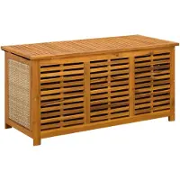 vidaXL Tuinopslagdoos 185 L Massief Acacia Hout 113 x 50 x 56 cm Beige