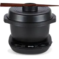 SP Rijstkoker - Capaciteit 183ml - Rijstkoker met Keramische Binnenpan - Multifunctioneel - Zwart - 20cm x 21cm x 18cm