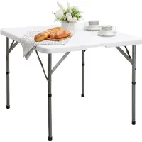Tyr Campingtafel - Campingtafel Lichtgewicht - Campingtafel Inklapbaar - Zwart/Wit - 87cm x 87cm x 74cm