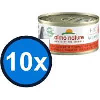 Almo Nature 10x HFC - Kip & Pompoen - Kattenvoer Natvoer - 70g