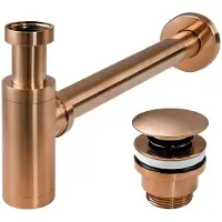 REA Wastafel Sifon Met Klik-klik Plug Copper Mat
