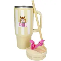 PENFection - To Go Cup with Straw CHILL - Butter-Yellow - 470 ml