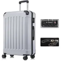 YONSLY Handbagage Koffer - 76 x 49 x 29 cm - 98 L - TSA Slot - 360° Draaibare Wielen - Grote Trolley - Zliver