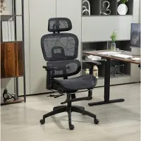 MODFU Bureaustoel-Ergonomisch-Mesh-Zwart