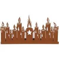 Clayre & Eef Waxinelichthouder 36x9x18 cm Bruin Metaal
