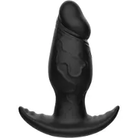 Kangvo - magnetische opblaasbare fantasy dildo groot (zwart)