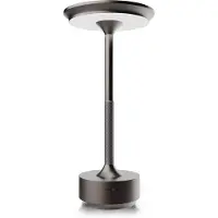 MMOBIEL LED Tafellamp Dimbaar Oplaadbaar van – Draadloze Metalen Ronde Tafellamp met Touchbediening, 3 Lichtkleuren, USB-C, 5200mAh Accu voor Binnen & Buiten, Slaapkamer, Restaurant, Patio – Bruin