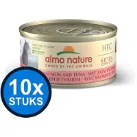 Almo Nature 10x HFC - Kitten Kattenvoer Natvoer Blik - Complete - Zalm & Tonijn - 70g