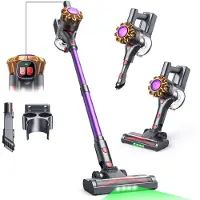 Lubluelu P7 Draadloze Steelstofzuiger 40Kpa- 5 in 1 Handstofzuiger - Zelfstaand Design - 40 Min Gebruikstijd - Verwijderbare Batterij- Anti-klit Borstel - HEPA-filter - LED-koplampen