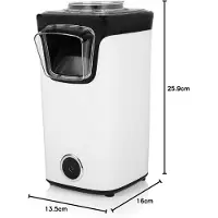SP Popcorn Machine - Inhoud 60g - Popcornmaker - Maatbeker Inclusief - Wit - 17cm x 14cm x 25cm