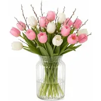 DK Design Bloemenvaas Basic - transparant glas - D15 x H20 cm - decoratie vaas