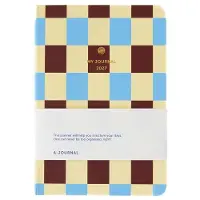 A-Journal A6 My Journal Agenda 2027 - Checked Blauw Vanille Chocolade