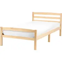 Beliani ECHALLON - Bed - Lichtbruin - 90 x 200 cm - Dennenhout