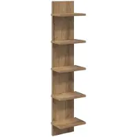 vidaXL Wandplank Artisanaal eiken 22 x 15 x 100 cm Bewerkt hout
