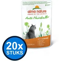 Almo Nature 20x Holistic - Kattenvoer Natvoer Maaltijdzakje - Anti-Haarbal - Kip - 70g