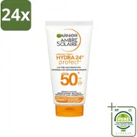 Garnier - Ambre Solaire - Zonnebrandcrème - Hydra 24H Protect - SPF 50+ - Reisformaat - 50 ml - Voordeelverpakking - 24 stuks - Zonnebrandcrème - Zonnebescherming