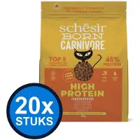 Schesir 20x - Born Carnivore - Kattenvoer - Droogvoer - Kip & Ei - 255g