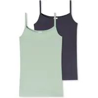 Schiesser Onderhemd ' 95/5 Multi ' donkerblauw / mintgroen
