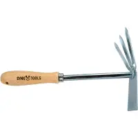 Synx Tools Handschoffel met Drie tanden - Handgereedschap - Handhark - Verzinkt Staal - Hand harkje - Mini tuingereedschap - Onkruidverwijderaar - Handgereedschap - Moestuin benodigheden