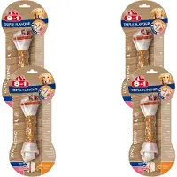 8In1 Delights Kauwknook Triple Flavour Kip&Varken&Rund - Hondensnacks - 4 x L