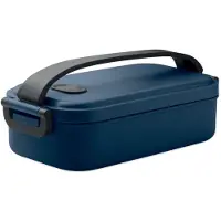 Midocean Luxe lunchbox, zijclipsluiting en een luchtdicht deksel. Inhoud: 800ml. Kleur Blauw