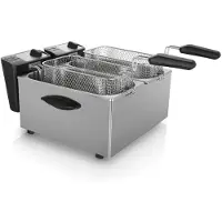 SP Frituurpan Dubbel - Frituurpan - Koude Zone Friteuse - Zilver - 33cm x 29cm x 29cm