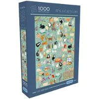Gibsons The Art File: It's a Cat's Life Puzzel 1000 Stukjes