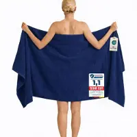 Komfortec Badhanddoek 100x200 cm van 100% Katoen, XXL Saunahanddoek, Grote Douchehanddoek, Zacht & Absorberend, Marineblauw