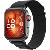 Strap-it Alpine bandje Nylon geschikt voor Huawei Watch Fit 5 Pro / 5 / 4 Pro / 4 / 3 - Zwart