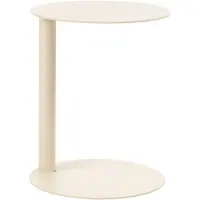 Beliani VENTURINA - Tuinbijzettafel - Beige - Gepoedercoat staal