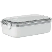 Midocean Lunchbox van PP met een extra binnenlaag van gerecycled roestvrij staal Wit