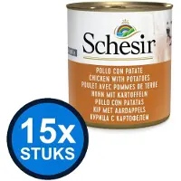 Schesir 15x hond blik gelei kip&aardappel 285gr