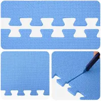 vidaXL Zwemgrondmat 12 st Blauw 4,32 m² EVA Schuim