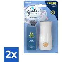 Glade 2 x - Houder Touch & Fresh - Pure Clean Linen - 10 ml - Luchtverfrisser - Geur - - Touch & Fresh - Pure Clean Linen