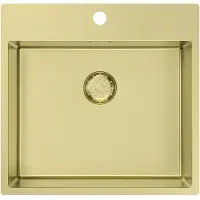 Pure.Sink Comfort Gouden spoelbak 54x52 cm Tapwing met kraangatbank PCM5040T-60