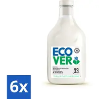 Ecover 6 x - Wasverzachter Zero - Zonder geurstoffen - 1 liter - 33 wasbeurten - Wasverzachter - Wasverzachter Zonder Geur - Hypoallergeen - Biologisch Afbreekbaar - Plantaardige Ingrediënten