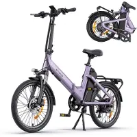 ENGWE O20 Vouwbare Elektrische Fiets 26kg Lichtgewicht Frame, Bereik tot 140km, Boost-modus, Gevoelige hydraulische schijfremmen en 4A snellader, Paarse Stad E-bike