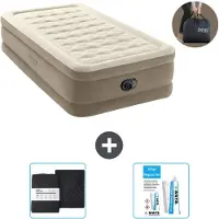 Intex Luchtbed 1-Persoons + Accessoires (3-delig)