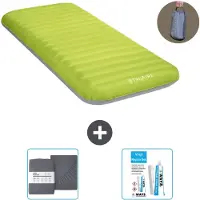 Intex Campingmat - 1-Persoons - 76 x 191 x 17 cm - Groen - Inclusief pomp - Hoeslaken en Reparatieset