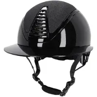 QHP Veiligheidscap Glendale polo visor Zwart - 51-55 | Zwart