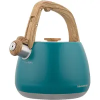 Klausberg 9040 - Fluitketel met fluit - 2.5 liter - RVS - blauw